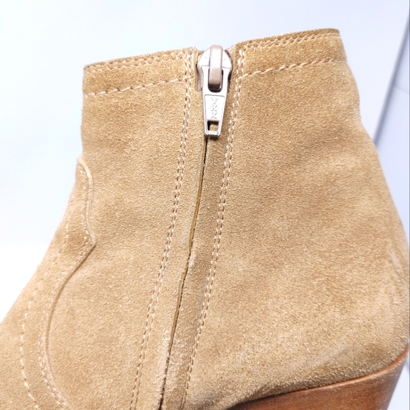Saint Laurent Sand Suede Side Zip Ankle Boots Size 35 1/2 - Picture 8 of 11